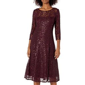 SLNY FIG QUARTER SLEEVE SEQUIN LACE DRESS size 18 PLUS SIZE